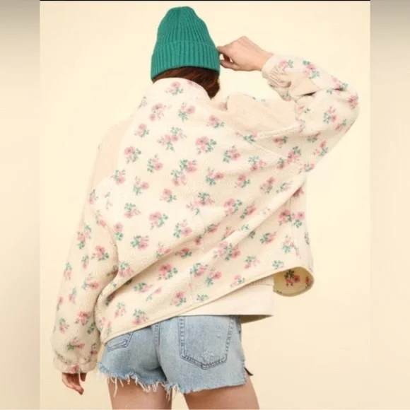 Looks like a Loveshackfancy copy Pink Floral Teddy Jacket - Picture 8 of 11